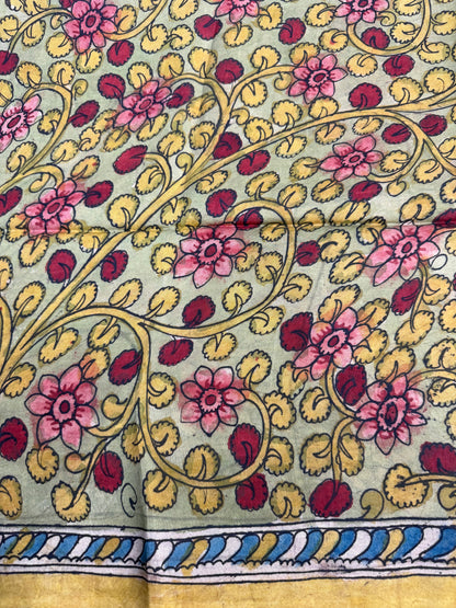 Penkalamkari silkcotton blouse material