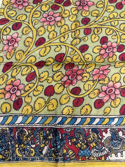 Penkalamkari silkcotton blouse material
