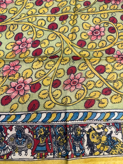 Penkalamkari silkcotton blouse material
