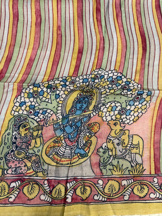 Penkalamkari silkcotton blouse material