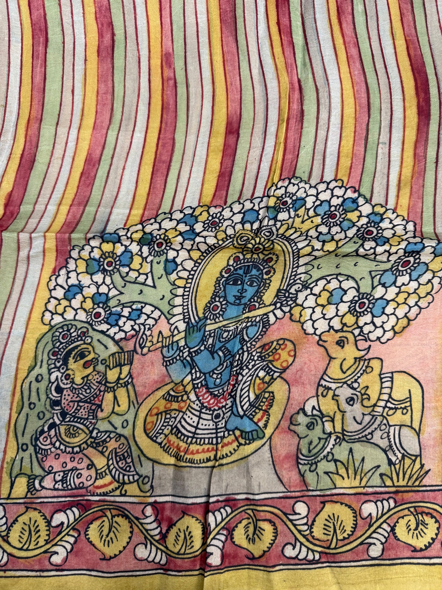 Penkalamkari silkcotton blouse material