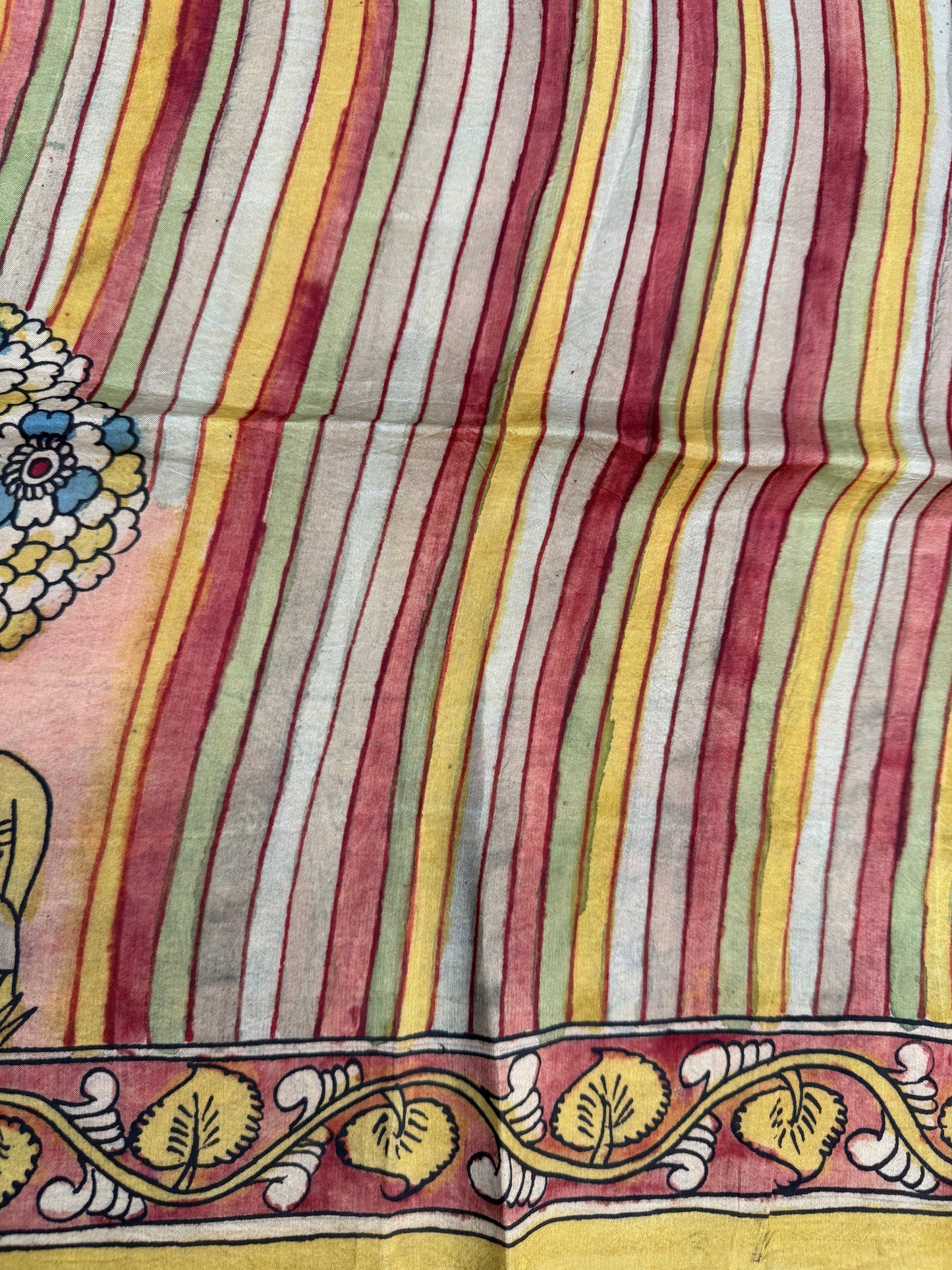 Penkalamkari silkcotton blouse material