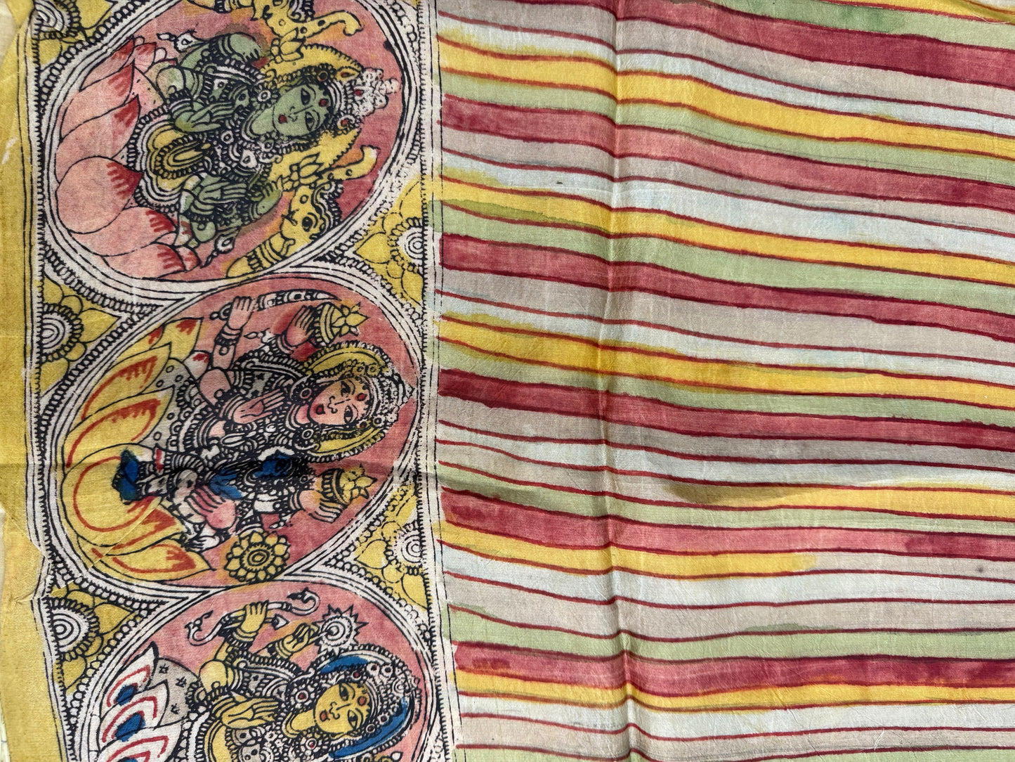 Penkalamkari silkcotton blouse material