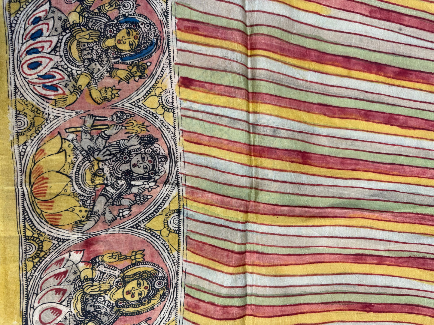 Penkalamkari silkcotton blouse material