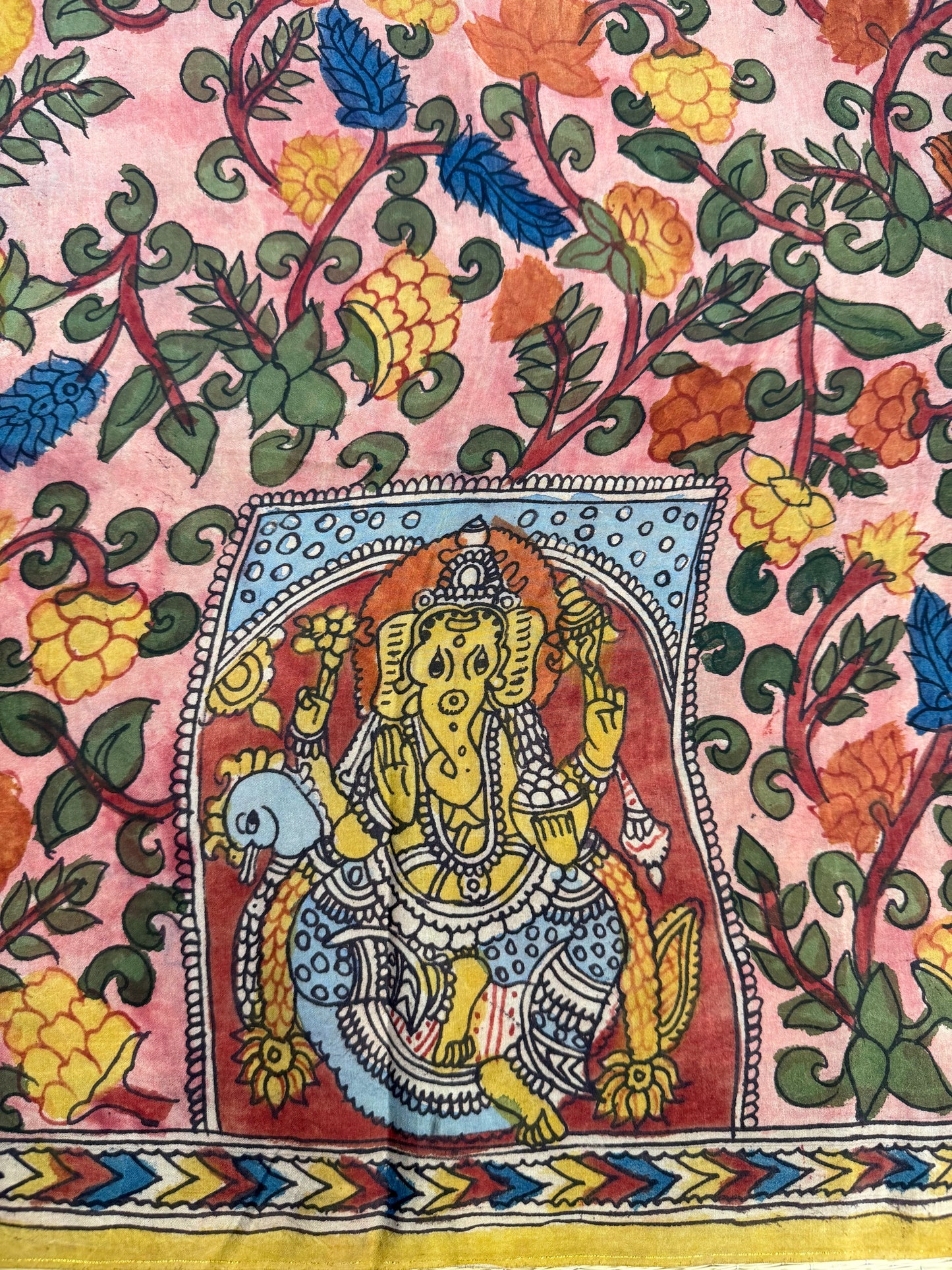 Penkalamkari silkcotton blouse material