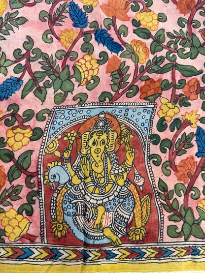 Penkalamkari silkcotton blouse material