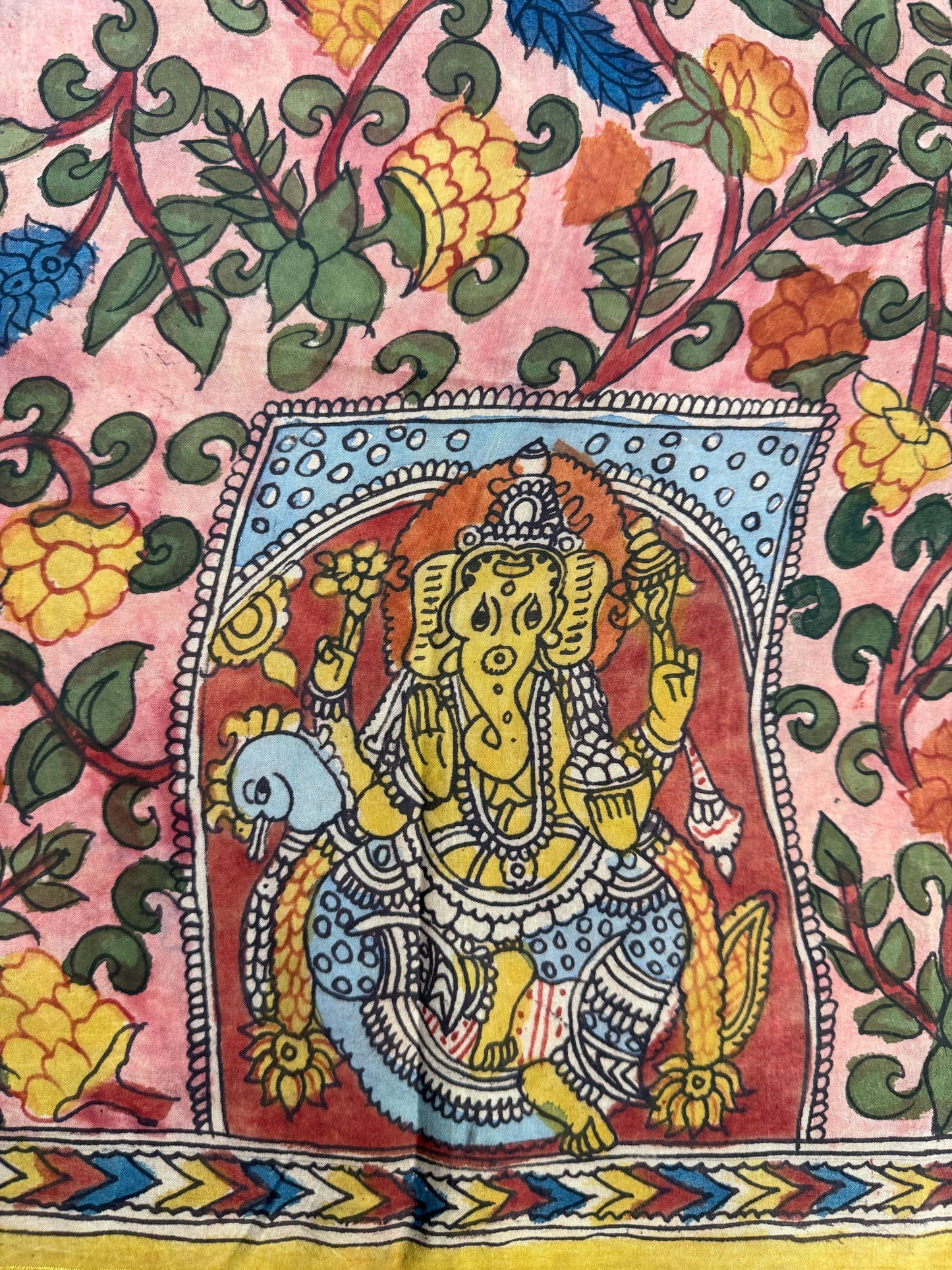 Penkalamkari silkcotton blouse material