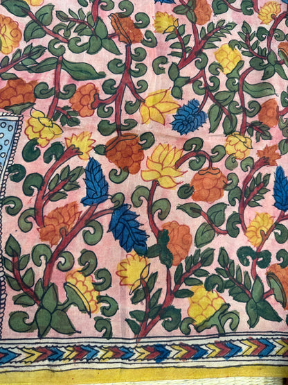Penkalamkari silkcotton blouse material