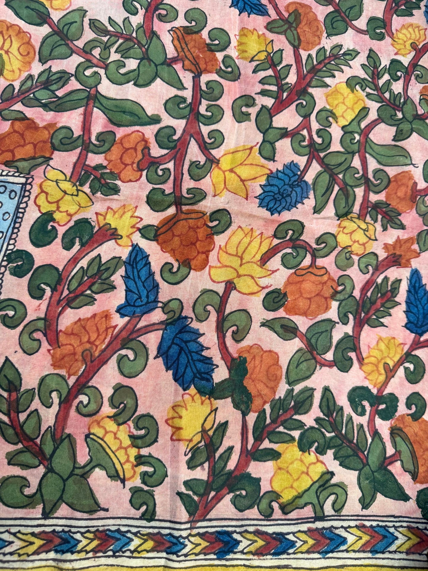 Penkalamkari silkcotton blouse material