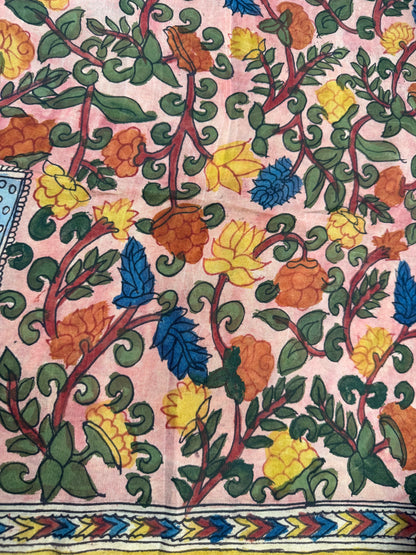 Penkalamkari silkcotton blouse material