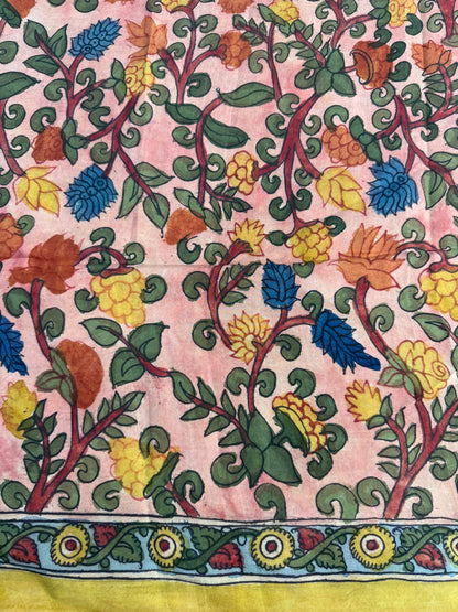 Penkalamkari silkcotton blouse material