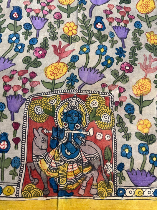 Penkalamkari silkcotton blouse material