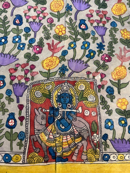 Penkalamkari silkcotton blouse material