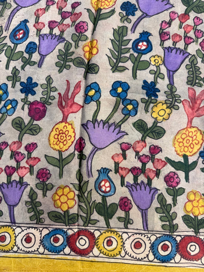 Penkalamkari silkcotton blouse material