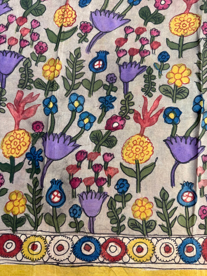 Penkalamkari silkcotton blouse material