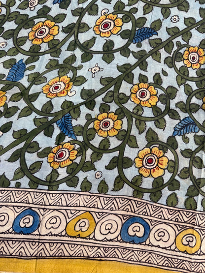 Penkalamkari silkcotton blouse material