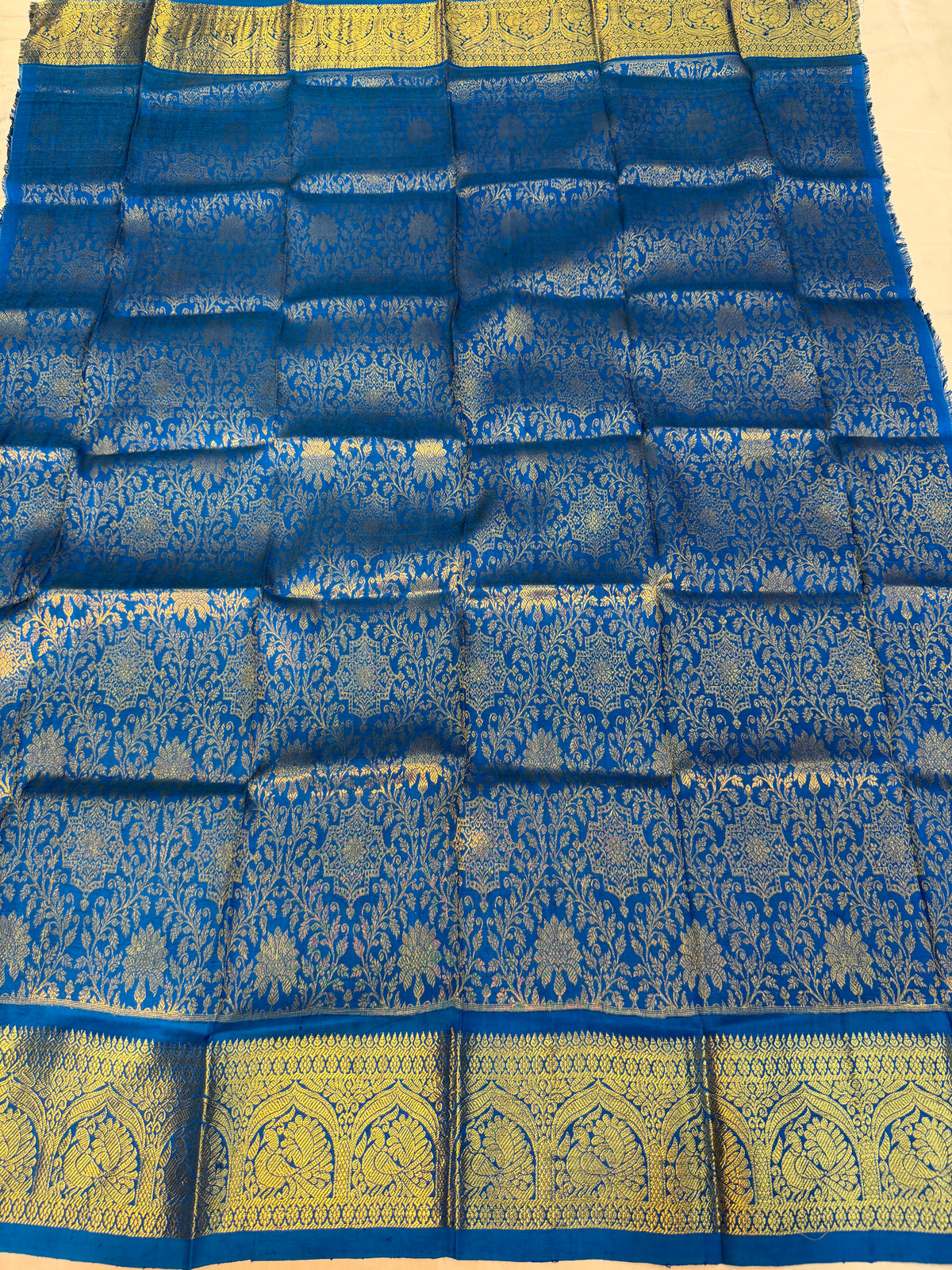 Shibori on pure silk handwoven Kanjeevaram saree