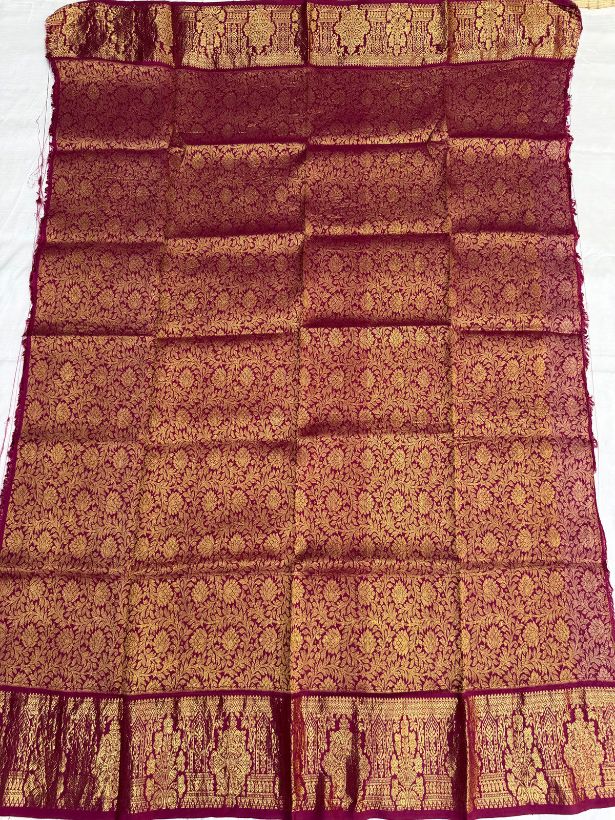 Shibori on pure silk handwoven Kanjeevaram saree