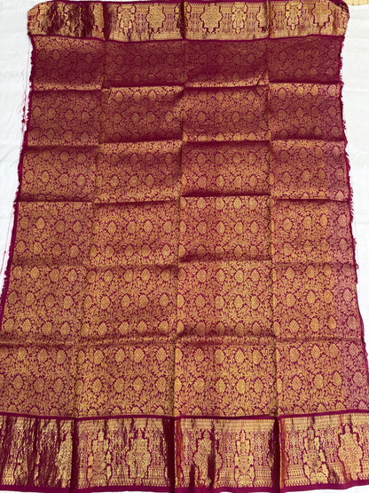 Shibori on pure silk handwoven Kanjeevaram saree
