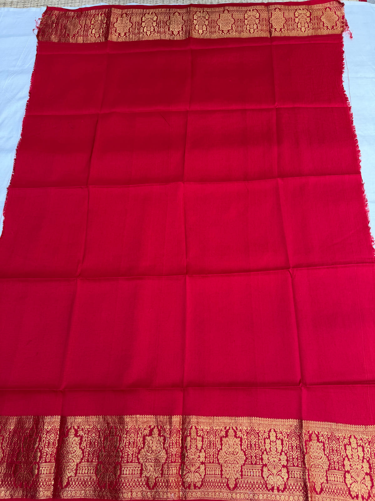Shibori on pure silk handwoven Kanjeevaram saree