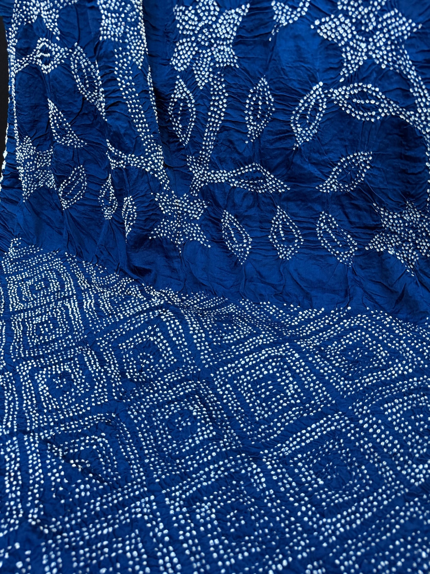 Gajji silk rai  bandhej saree