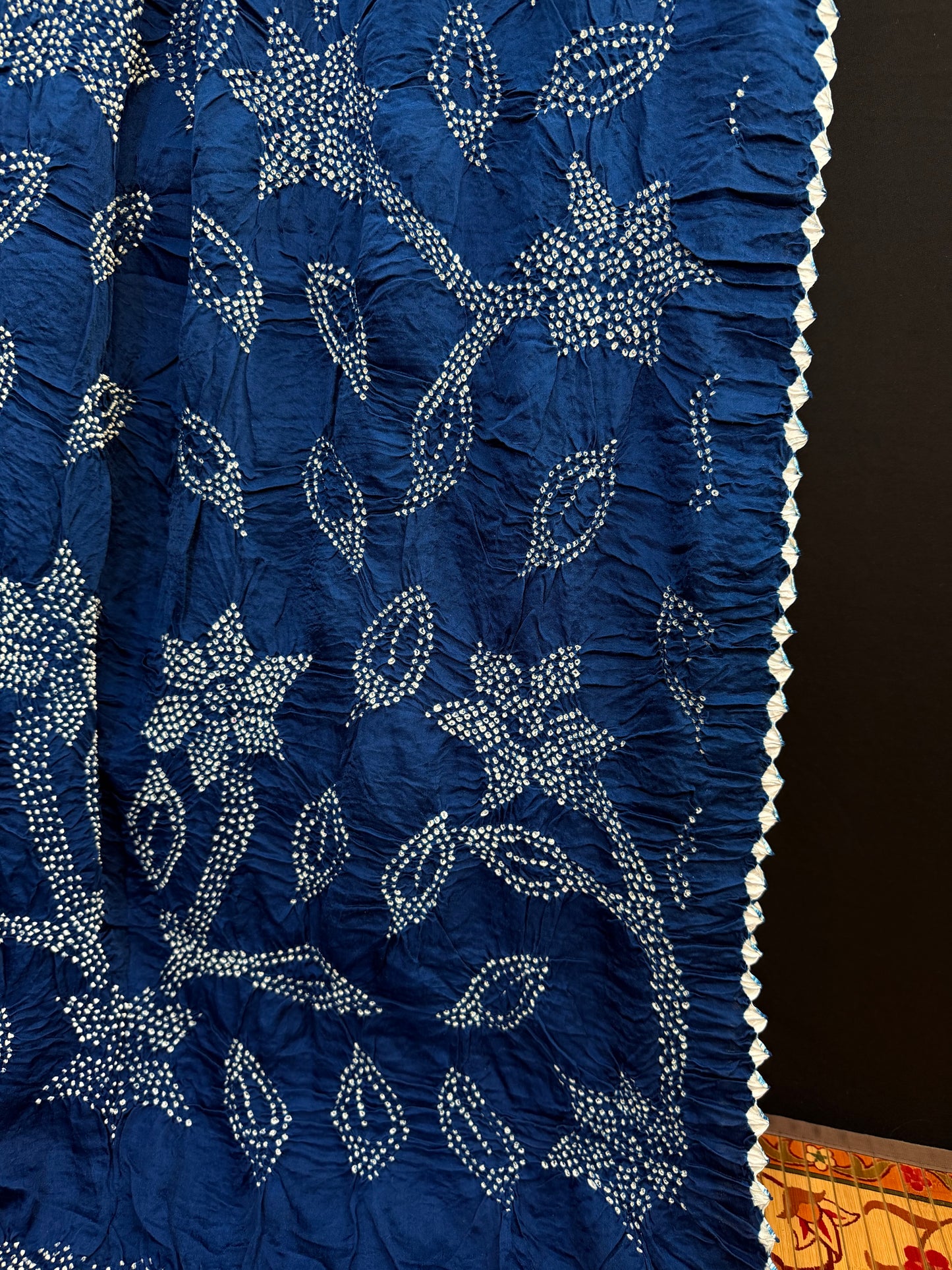 Gajji silk rai  bandhej saree