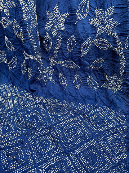 Gajji silk rai  bandhej saree