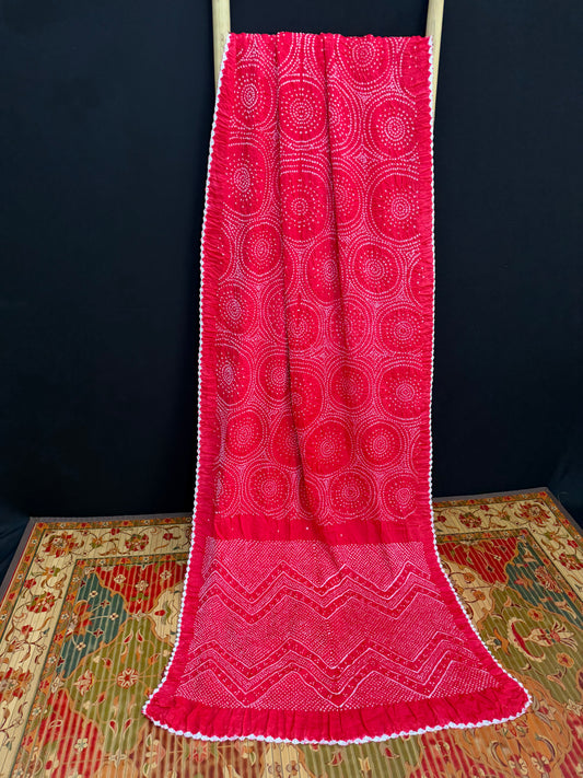 Gajji silk rai bandhej saree