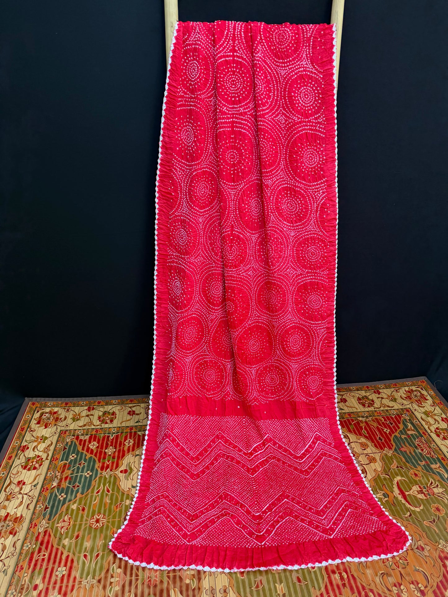 Gajji silk rai bandhej saree