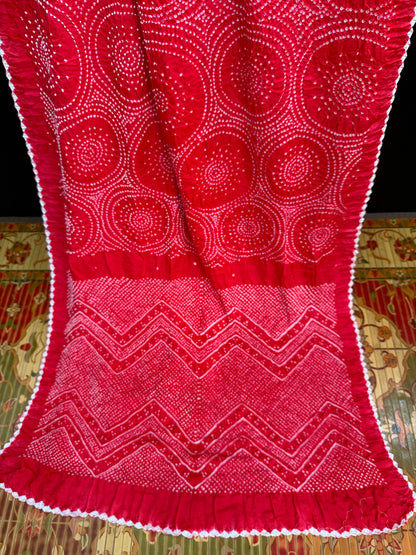 Gajji silk rai bandhej saree