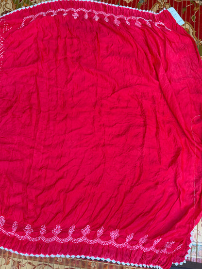 Gajji silk rai bandhej saree
