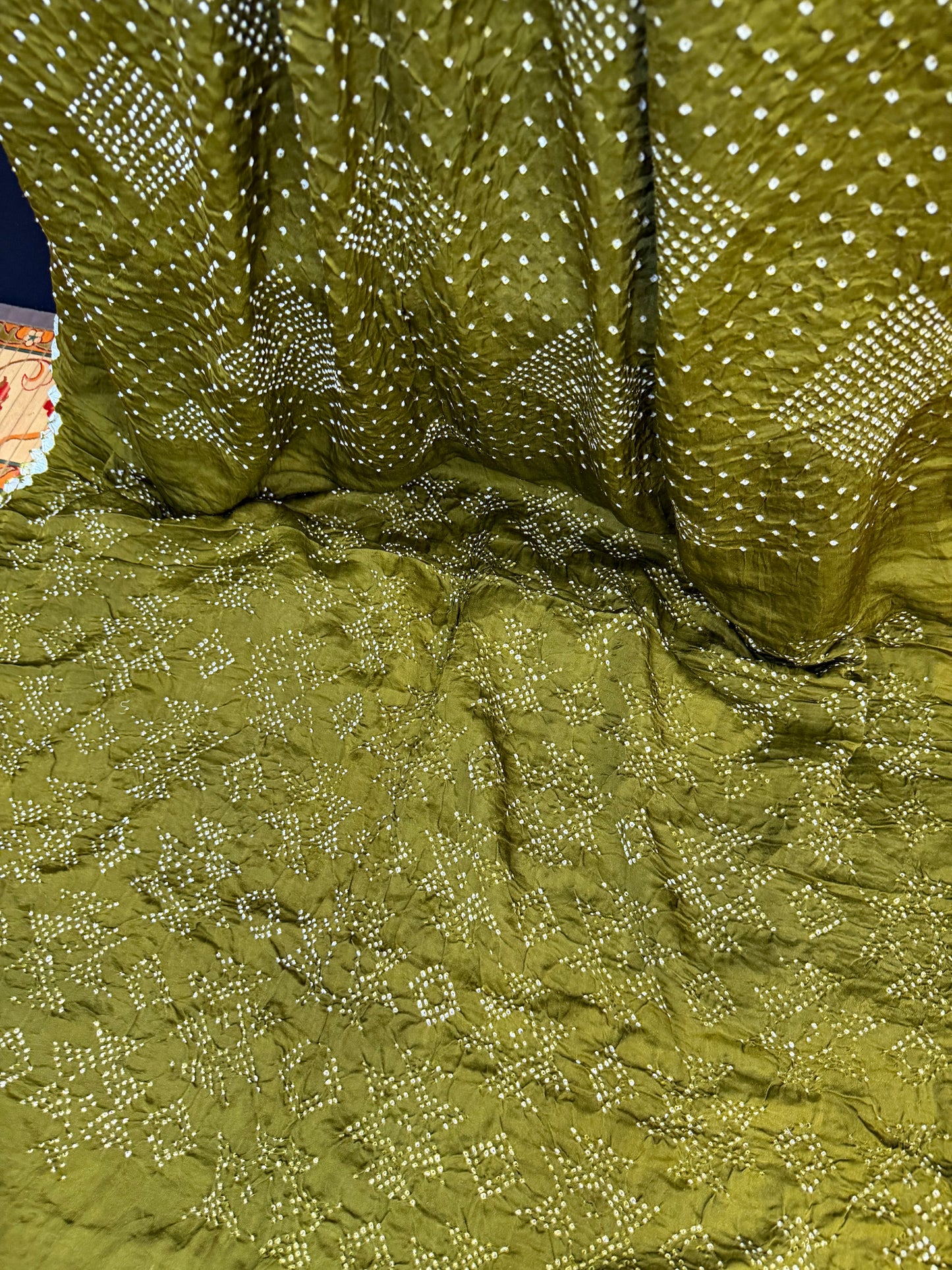 Gajji silk rai  bandhej saree