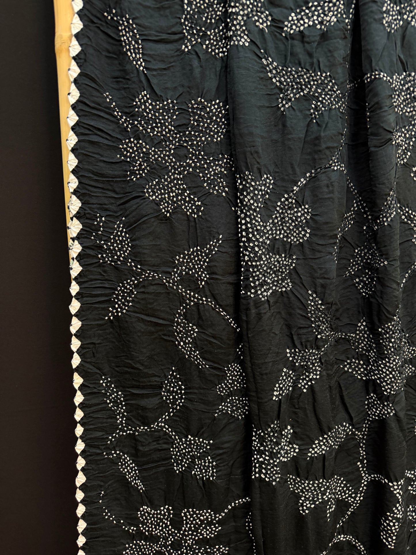 Gajji silk rai  bandhej saree