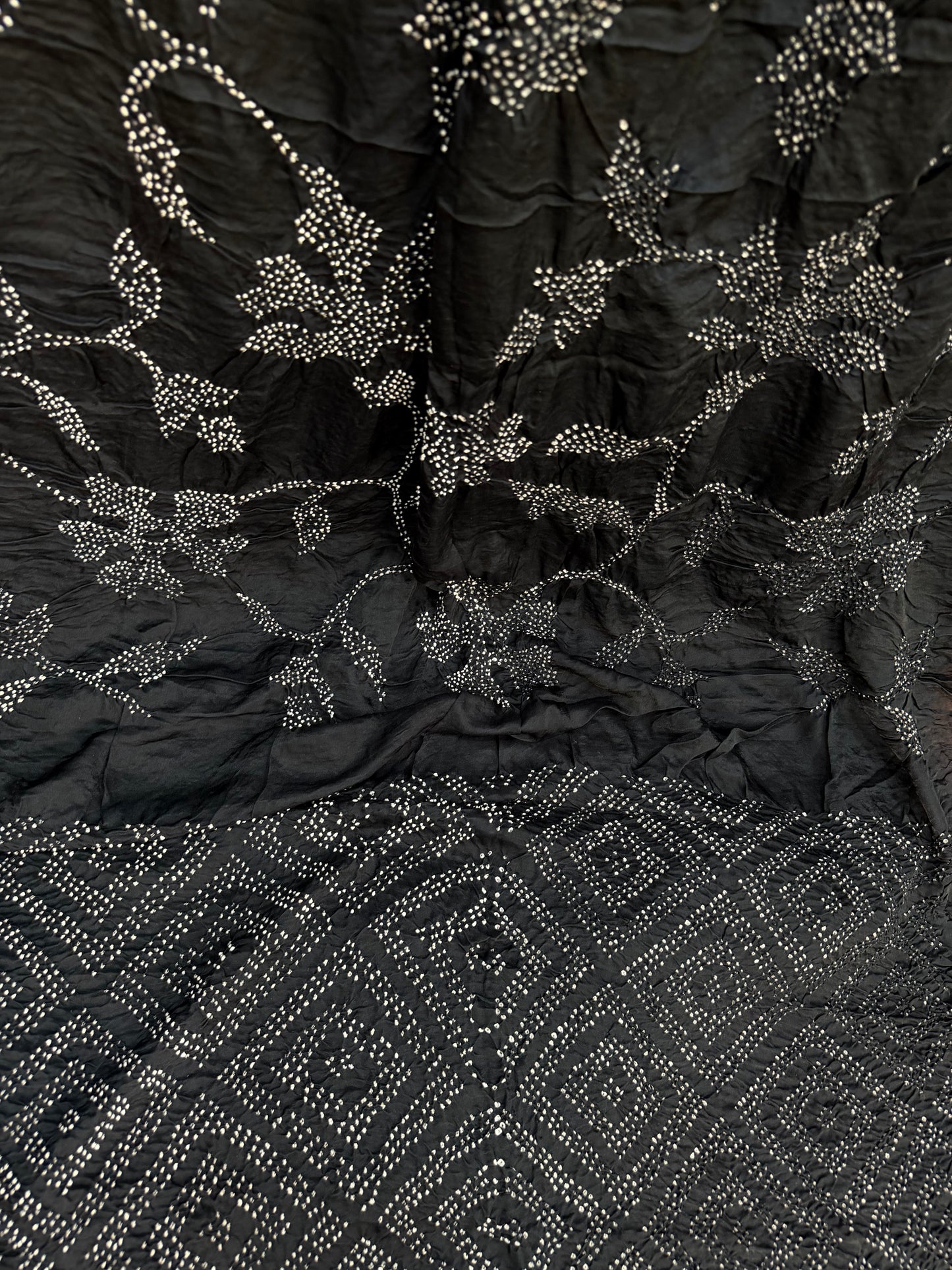 Gajji silk rai  bandhej saree