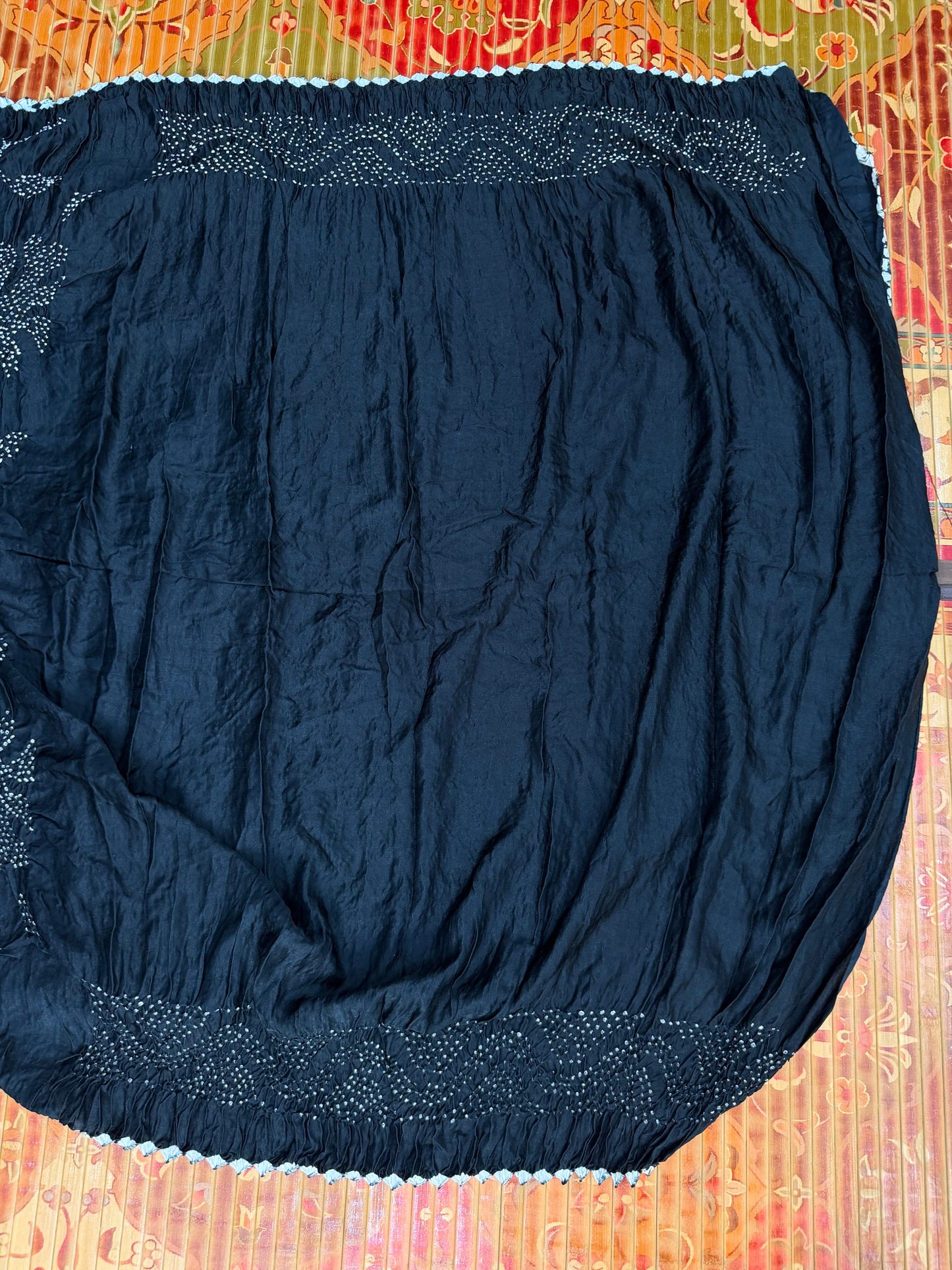 Gajji silk rai  bandhej saree
