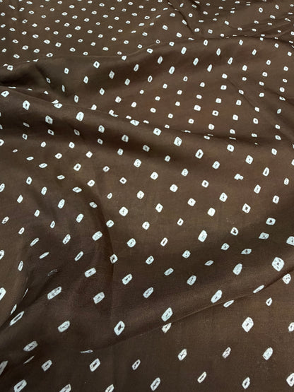 Habutai silk clamp dye with hand knotted rai bandhej saree
