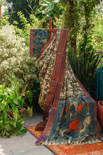 Penkalamkari Silkcotton Sarees