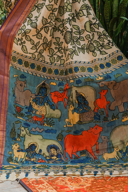 Penkalamkari Silkcotton Sarees