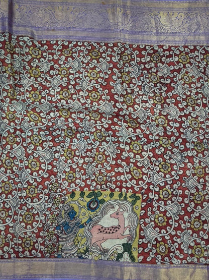 Silkcotton Penkalamkari Saree