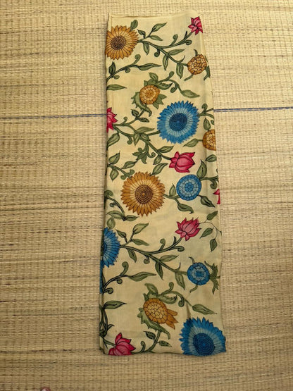 Penkalamkari modal silk yardage