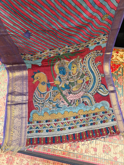 Silkcotton Penkalamkari Saree