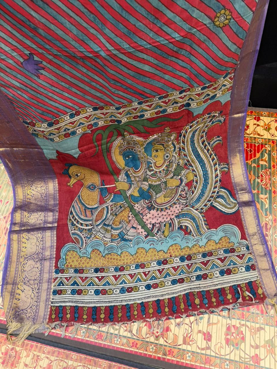 Silkcotton Penkalamkari Saree